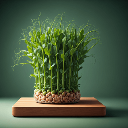 Fresh pea shoots microgreens